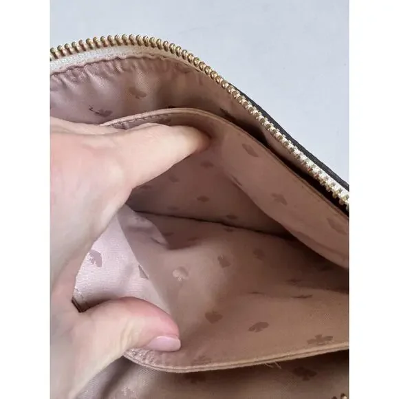 Kate Spade Soft Leather Shoulder Crossbody Purse Handbag Cream Pink 10"x7"x4" - Picture 9 of 9